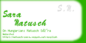 sara matusch business card